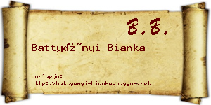 Battyányi Bianka névjegykártya