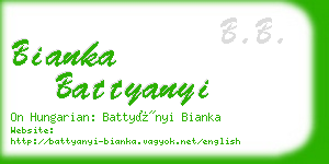 bianka battyanyi business card